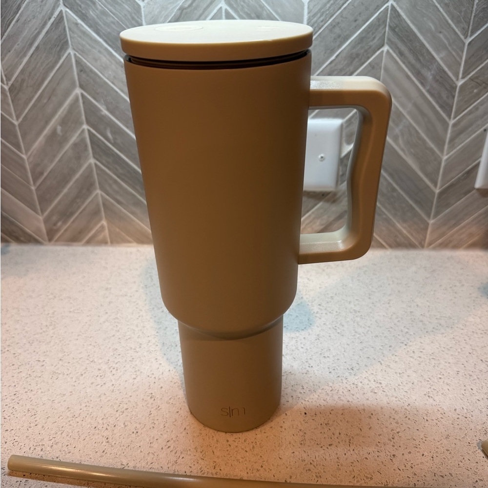 Simple Modern Tan Travel Mug